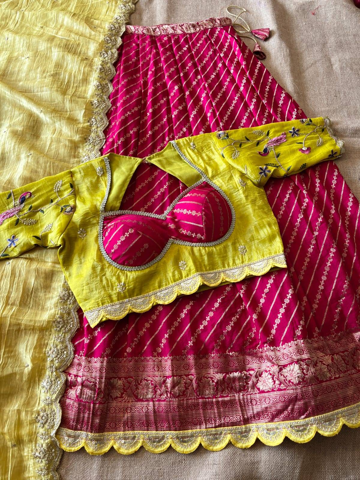 Swarnika Khadi Lehenga Choli Set